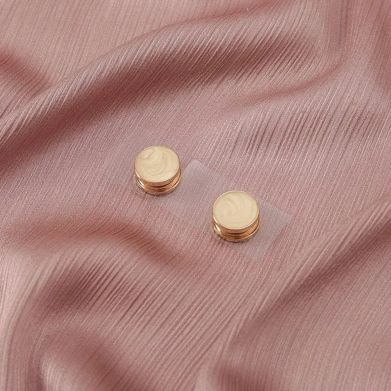 2 Paare/beutel Runde Magnet Hijab Schal Brosche Pins Frauen Dekoriert Zubehör Für Muslimische Mischfarben Magnete 2023 Neue Design