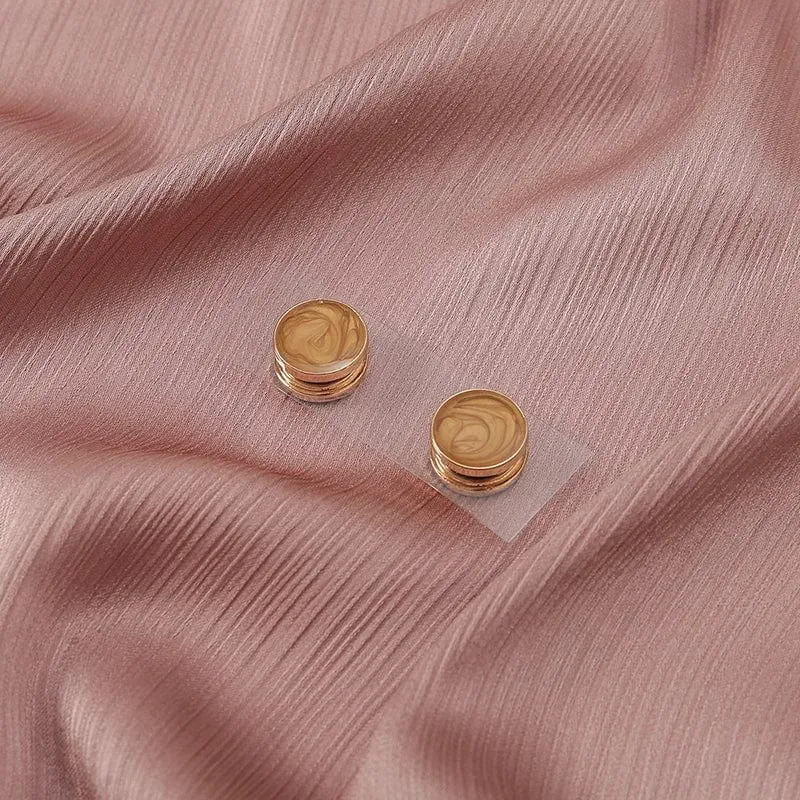 2 Paare/beutel Runde Magnet Hijab Schal Brosche Pins Frauen Dekoriert Zubehör Für Muslimische Mischfarben Magnete 2023 Neue Design