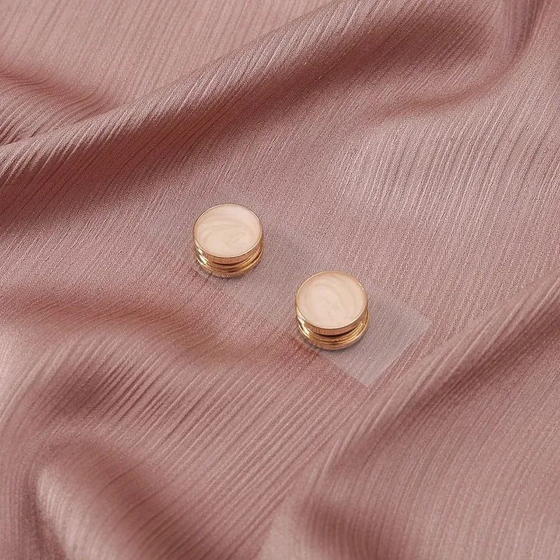 2 Paare/beutel Runde Magnet Hijab Schal Brosche Pins Frauen Dekoriert Zubehör Für Muslimische Mischfarben Magnete 2023 Neue Design