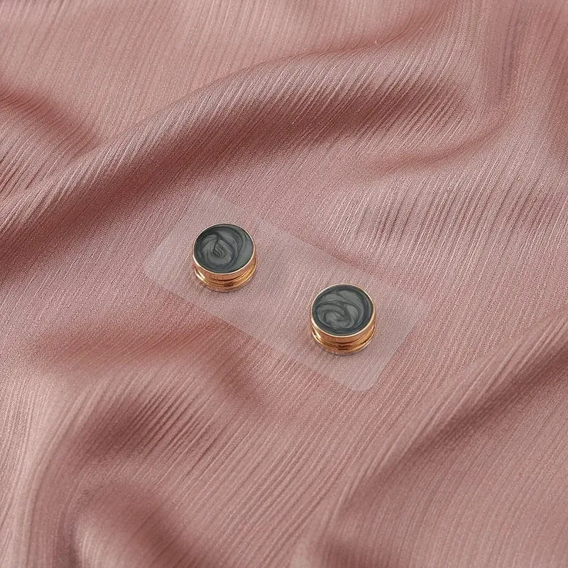 2 Paare/beutel Runde Magnet Hijab Schal Brosche Pins Frauen Dekoriert Zubehör Für Muslimische Mischfarben Magnete 2023 Neue Design
