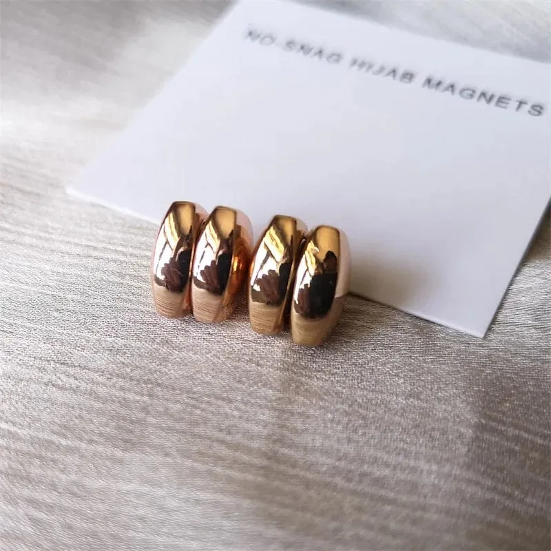Premium 1 Paar Dreieck starker Magnet Hijabs Clip Zubehör muslimische Frauen Sicherheit kein Loch feste Turban Schal Pins Broschen