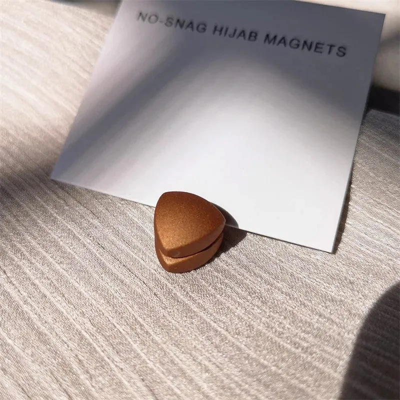 Premium 1 Paar Dreieck starker Magnet Hijabs Clip Zubehör muslimische Frauen Sicherheit kein Loch feste Turban Schal Pins Broschen