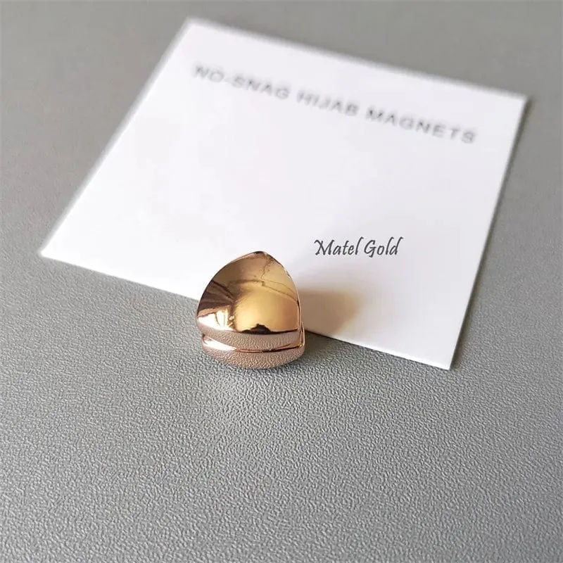 Premium 1 Paar Dreieck starker Magnet Hijabs Clip Zubehör muslimische Frauen Sicherheit kein Loch feste Turban Schal Pins Broschen