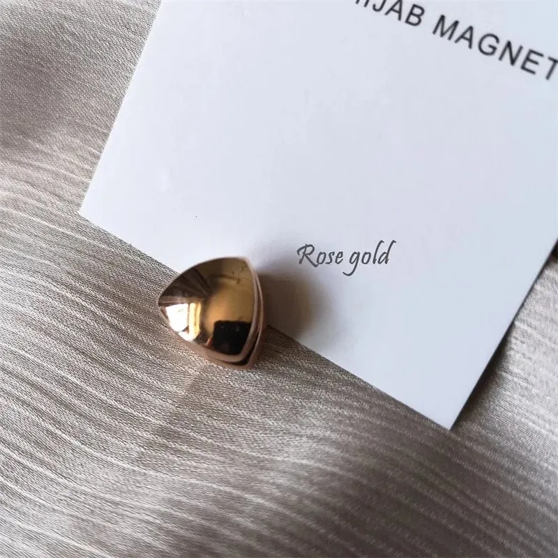 Premium 1 Paar Dreieck starker Magnet Hijabs Clip Zubehör muslimische Frauen Sicherheit kein Loch feste Turban Schal Pins Broschen