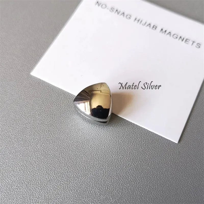 Premium 1 Paar Dreieck starker Magnet Hijabs Clip Zubehör muslimische Frauen Sicherheit kein Loch feste Turban Schal Pins Broschen