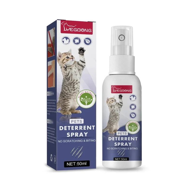 Haustier-Kratzschutzspray für Katzen, Anti-Kratz-Möbel, Sofaschutz, natürliche Pflanzenextrakte, sicheres Haustier-Stopp-Kratzspray, 50 ml