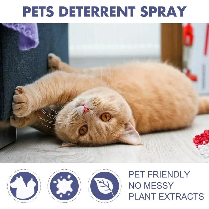 Haustier-Kratzschutzspray für Katzen, Anti-Kratz-Möbel, Sofaschutz, natürliche Pflanzenextrakte, sicheres Haustier-Stopp-Kratzspray, 50 ml