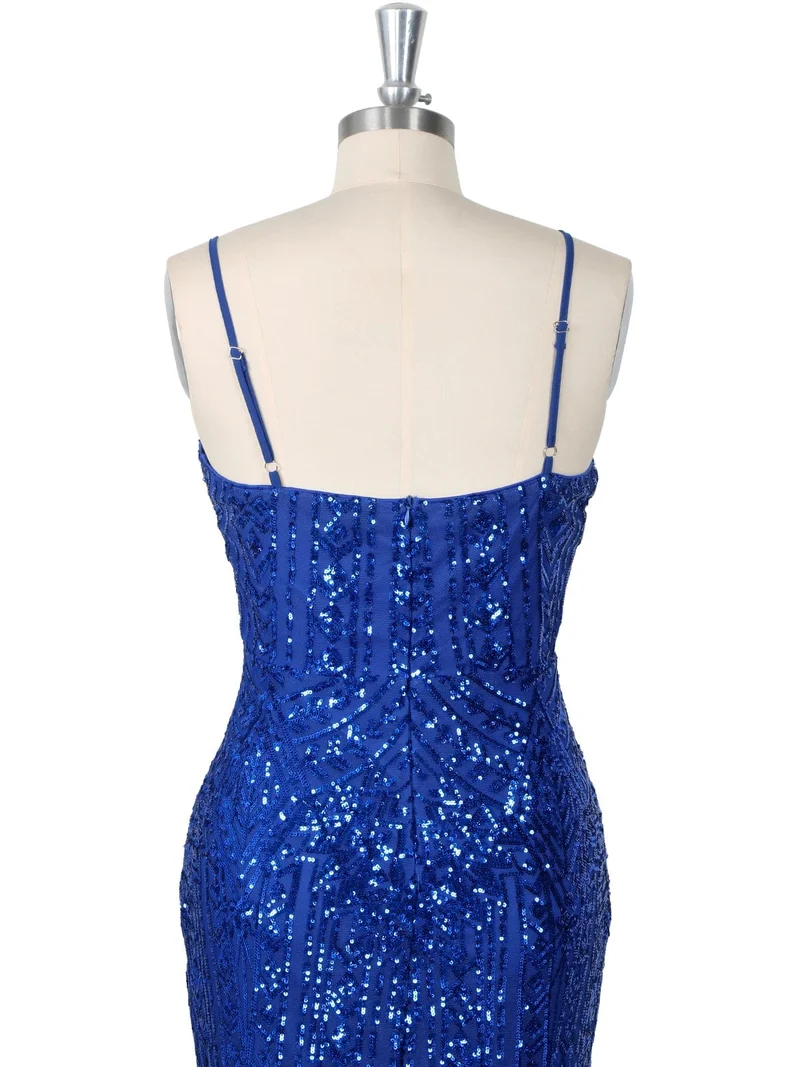 Glitzernde Pailletten-Meerjungfrau-Abschlussballkleider, lange Spaghettiträger, sexy V-Ausschnitt, formelle Abendkleider 2024 mit Tüll-Reißverschluss hinten für die Hochzeit