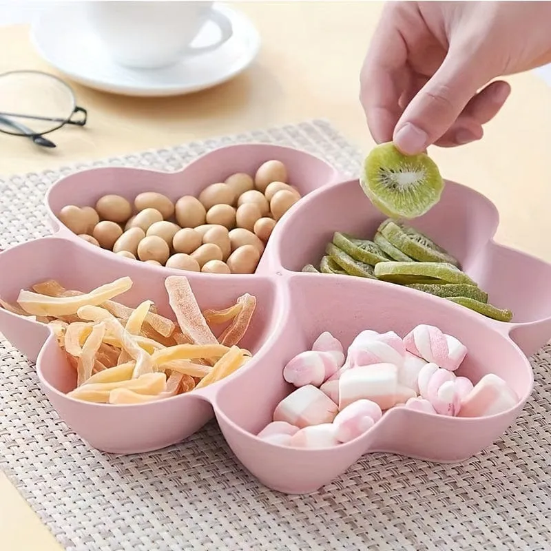 1 x Obstteller, Süßigkeitenteller, Aufbewahrung, Zuhause, Wohnzimmer, Teetisch, Trockenfrüchte, Snackteller, Dessertteller, Kuchenteller, Hartobst, moderner Teller, Obst für Geburtstagsfeiern, Hochzeiten, Kaffeebar-Zubehör, bunt, Kunststoff, unzerbrechlich