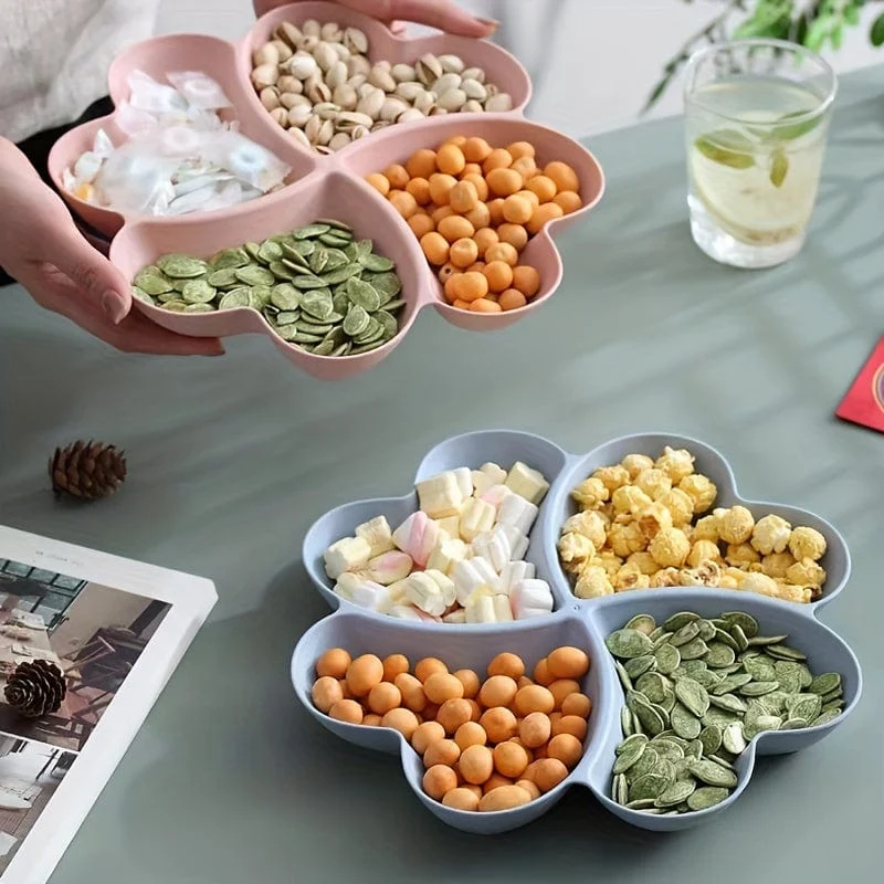1 x Obstteller, Süßigkeitenteller, Aufbewahrung, Zuhause, Wohnzimmer, Teetisch, Trockenfrüchte, Snackteller, Dessertteller, Kuchenteller, Hartobst, moderner Teller, Obst für Geburtstagsfeiern, Hochzeiten, Kaffeebar-Zubehör, bunt, Kunststoff, unzerbrechlich