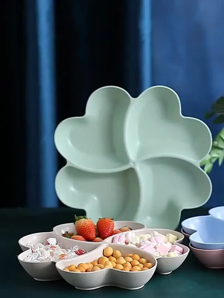1 x Obstteller, Süßigkeitenteller, Aufbewahrung, Zuhause, Wohnzimmer, Teetisch, Trockenfrüchte, Snackteller, Dessertteller, Kuchenteller, Hartobst, moderner Teller, Obst für Geburtstagsfeiern, Hochzeiten, Kaffeebar-Zubehör, bunt, Kunststoff, unzerbrechlich