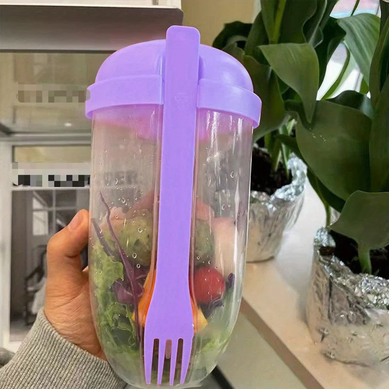 1 Stück, Frischer Salatbecher, Keep Fit Salat-Mahlzeit-Shaker-Becher, 1000 ml/33.81 Unzen, tragbarer Frucht-Gemüse-Milchbecher, 19.99 cm x 5.92 cm