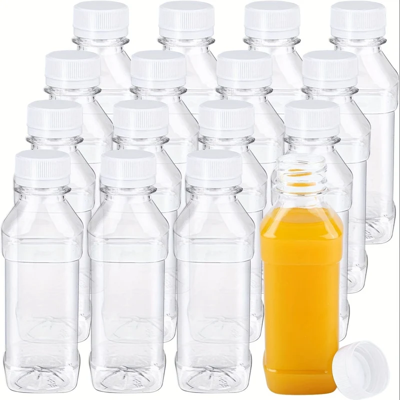 2 Stück, Kunststoff-Saftflaschen, 100 ml/3.52 Unzen dünne, wiederverwendbare Kunststoff-Wasserbecher, tragbare Trinkbecher, Reagenzflaschen, Laborprobenflasche, Reisetrinkgeschirr