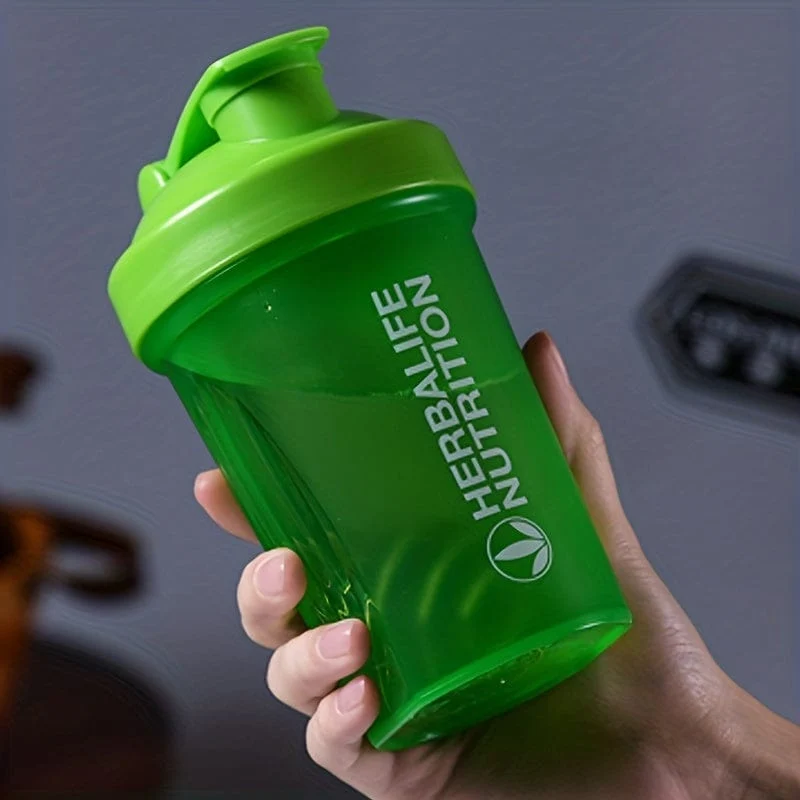 1pc 400ml/13.5 unzen Fitness Sport Wasser Flasche Mode Einfache Shaker Tasse Protein Pulver Ernährung Milchshake rühren Tasse Mit Skala Wasser Tasse