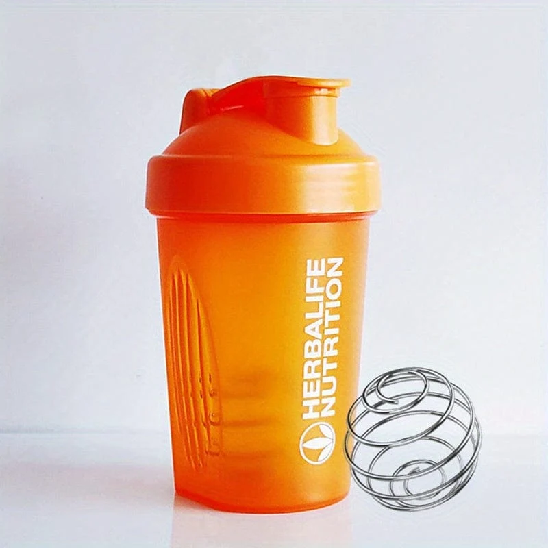 1pc 400ml/13.5 unzen Fitness Sport Wasser Flasche Mode Einfache Shaker Tasse Protein Pulver Ernährung Milchshake rühren Tasse Mit Skala Wasser Tasse