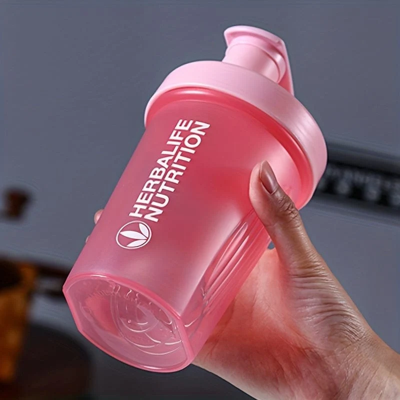 1pc 400ml/13.5 unzen Fitness Sport Wasser Flasche Mode Einfache Shaker Tasse Protein Pulver Ernährung Milchshake rühren Tasse Mit Skala Wasser Tasse