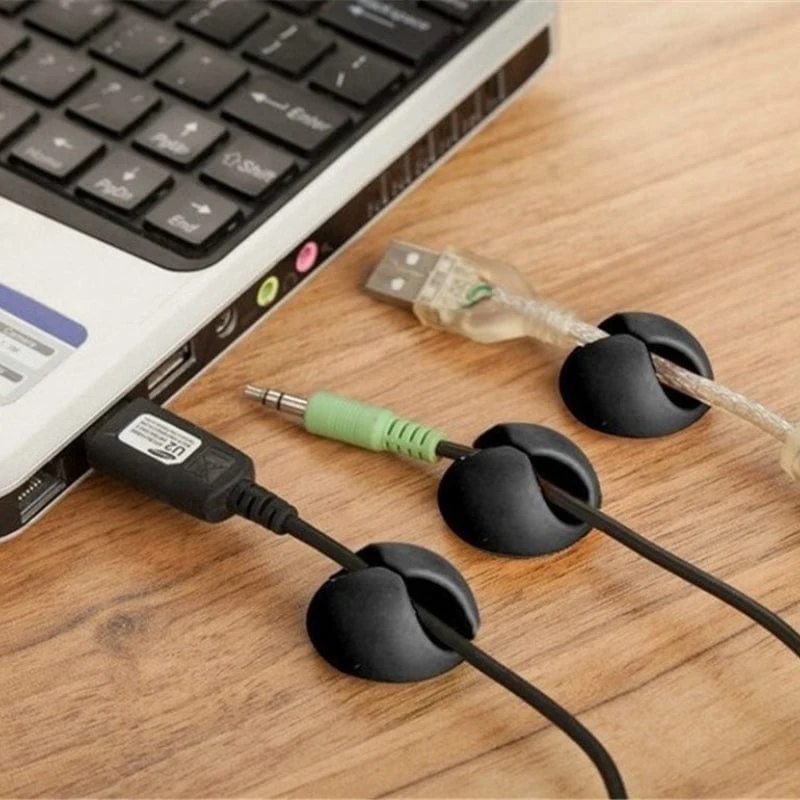 10 stücke Hohe Qualität Auto Kabelbinder Clip Fixer Organizer Schwarz Farbe Klemme Kabel Linie Halter Computer USB Linie Verschluss
