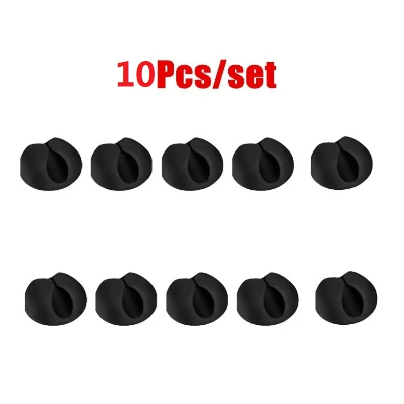 10 stücke Hohe Qualität Auto Kabelbinder Clip Fixer Organizer Schwarz Farbe Klemme Kabel Linie Halter Computer USB Linie Verschluss