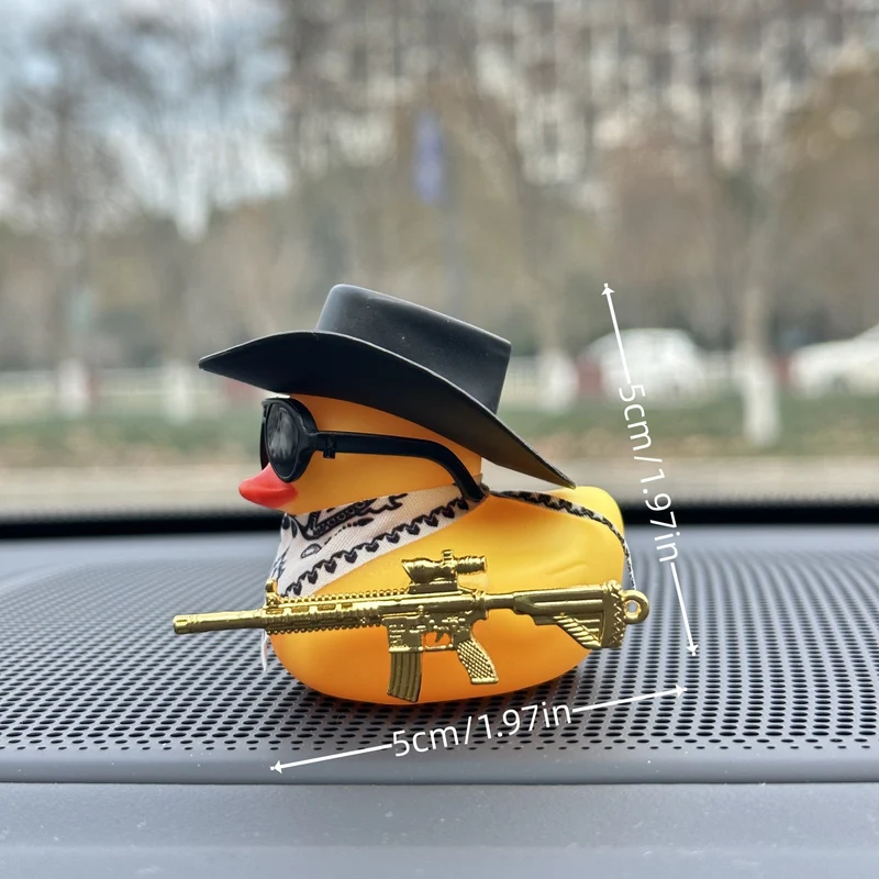 1 Stück Western Cowboy Ente Design Auto Armaturenbrett Dekoration, Auto Innendekoration Zubehör