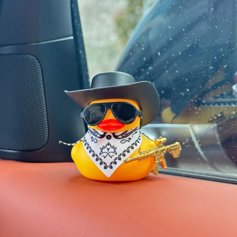 1 Stück Western Cowboy Ente Design Auto Armaturenbrett Dekoration, Auto Innendekoration Zubehör