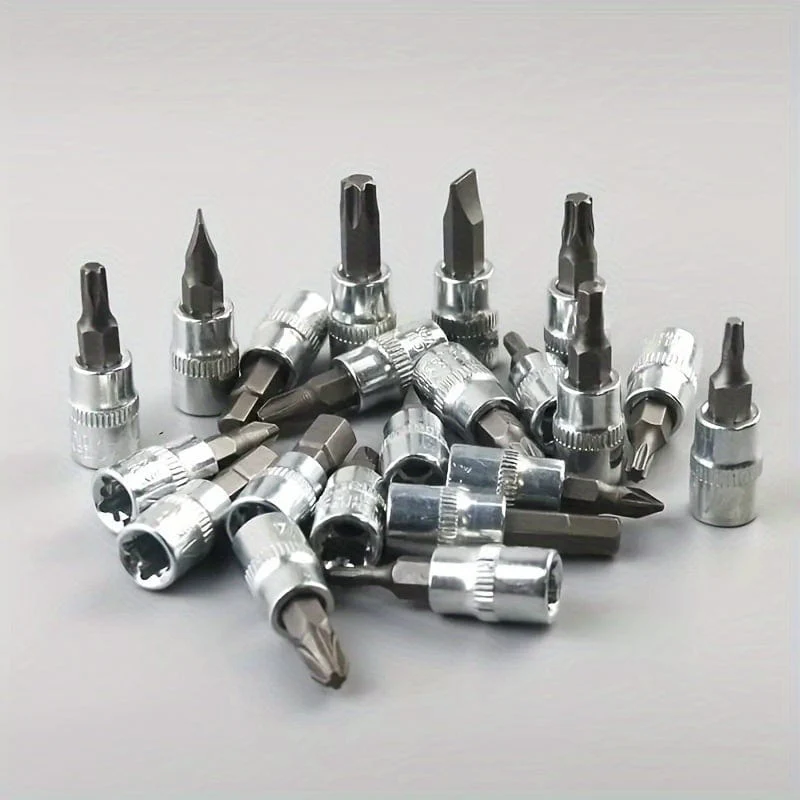 46-teiliges Auto-Reparatur-Werkzeug-Set, 1/4-Zoll-Antriebs-Steckschlüssel-Ratschenschlüssel-Set, Kombi-Werkzeug-Set, Fahrrad-Auto-Reparatur-Werkzeug