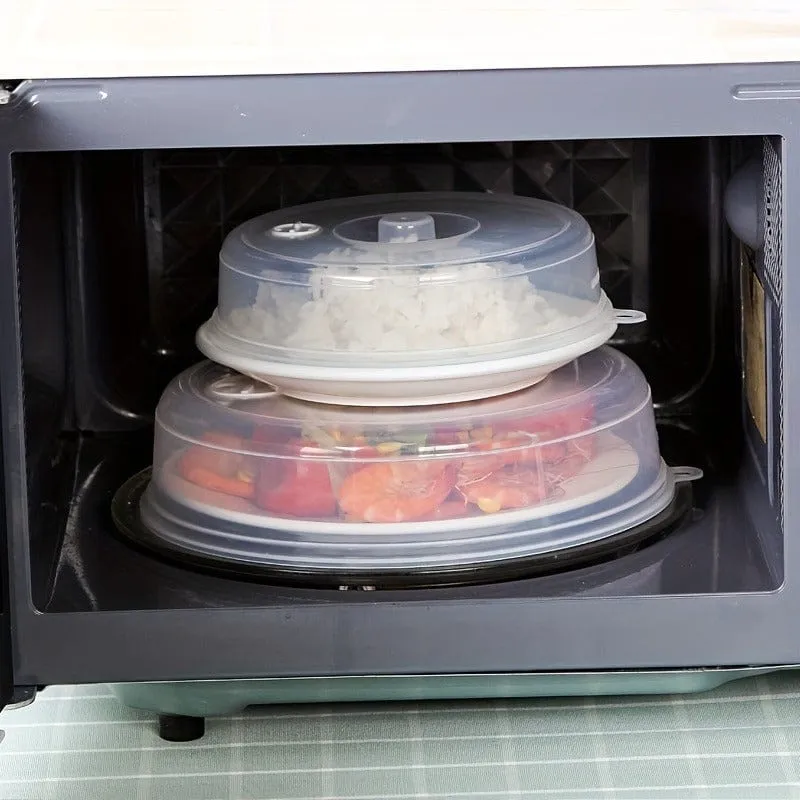 2 Stück Spritzschutz-Abdeckungen für die Mikrowelle, schützt Ihre Lebensmittel und Ihre Küche vor Fett und Öl, perforiertes Design für einfache Reinigung, ideal für runde Kühlschrankschüsseln, Gemüse und mehr, Küchenzubehör für Zuhause
