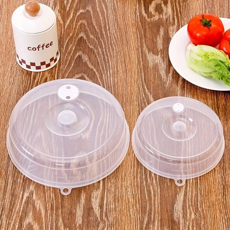 2 Stück Spritzschutz-Abdeckungen für die Mikrowelle, schützt Ihre Lebensmittel und Ihre Küche vor Fett und Öl, perforiertes Design für einfache Reinigung, ideal für runde Kühlschrankschüsseln, Gemüse und mehr, Küchenzubehör für Zuhause