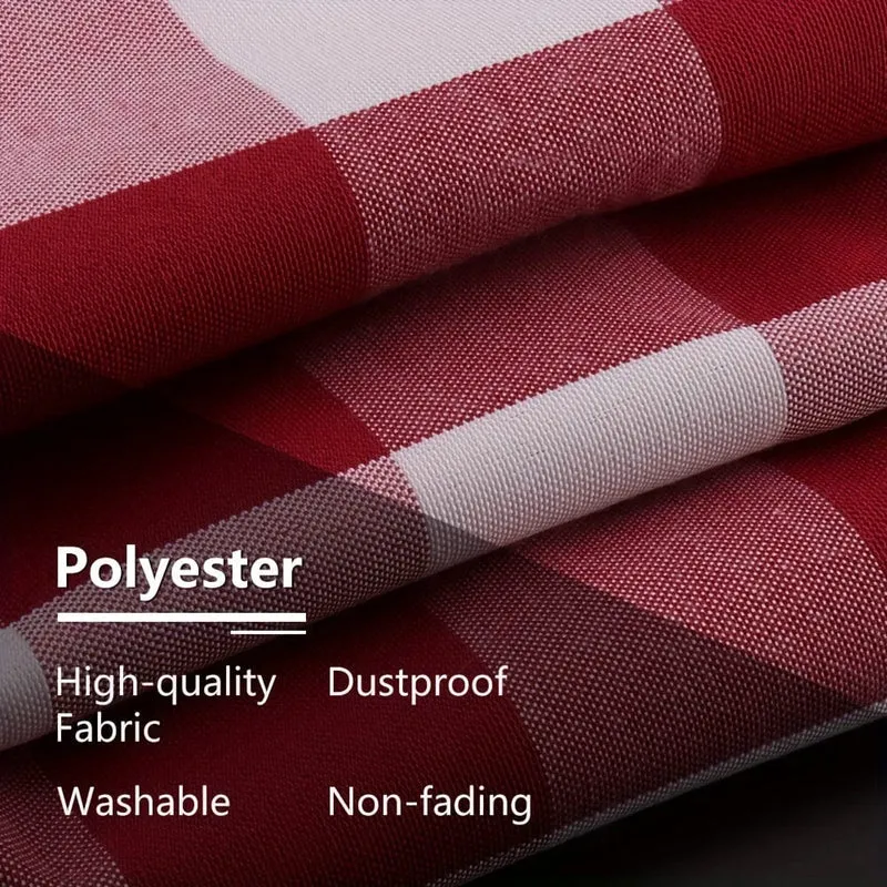 1 Stück roter und weißer Gingham-Tischläufer, 13 x 72 cm großer roter Büffelkaro-Tischdeckenläufer für rustikales Bauernhaus, patriotische Weihnachtshochzeit, Picknick, Camping, Party, Tischdekoration im Freien