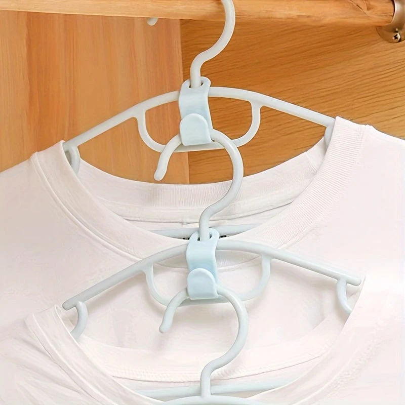 20 Stück/Set Kunststoff-Kleiderbügel-Verbindungshaken, langlebige, robuste Haken für Kleidung, Platzsparer im Haushalt für die Kleidungsorganisation von Schrank, Kleiderschrank, Zuhause, Wohnheim, zurück zum College. Unverzichtbar