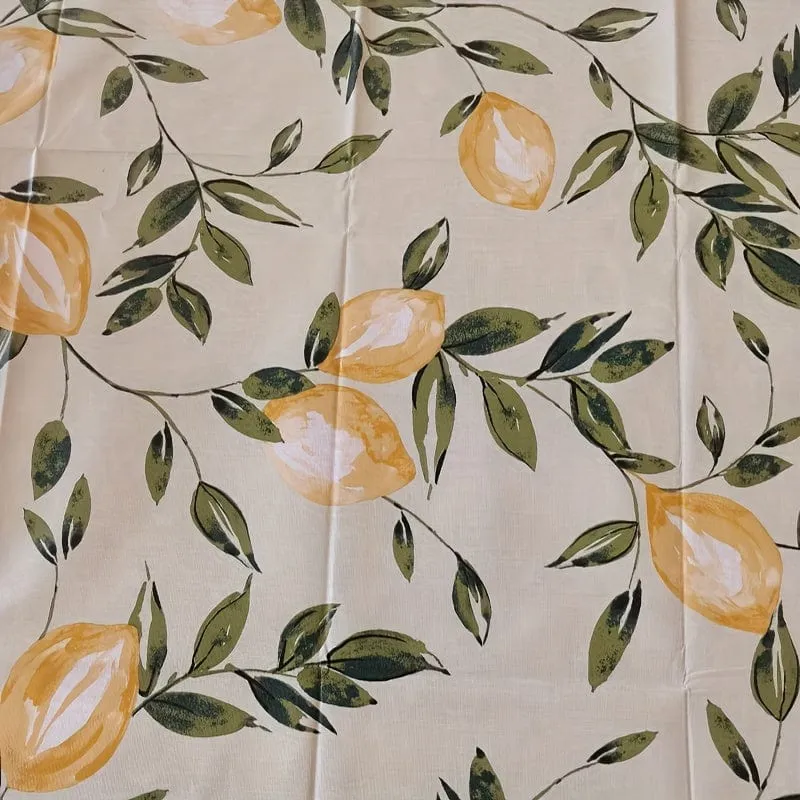 1-teilige Tischdecke, wasser- und ölfeste PVC-Tischdecke im nordischen Stil mit Zitronenbaum-Blume, staubdichtes Dekotuch, Tischdecke für Wohnzimmer, Couchtisch