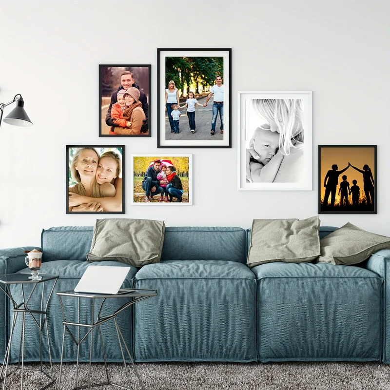 1 individuelles ungerahmtes Poster, personalisierter Leinwanddruck für Familienfotos, Hochzeiten, Jubiläen, ideales Geschenk für Schlafzimmer, Wohnzimmer, Flur, Wandkunst, Wanddekoration, Winterdekoration, Wanddekoration, Raumdekoration