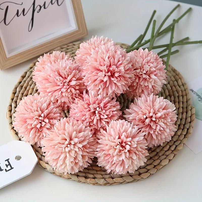 5 herrliche Chrysanthemen-Blumenbälle – perfekt für Zuhause, das Büro, das Café, Partys und Hochzeiten – künstliche Blumen für wichtige Personen
