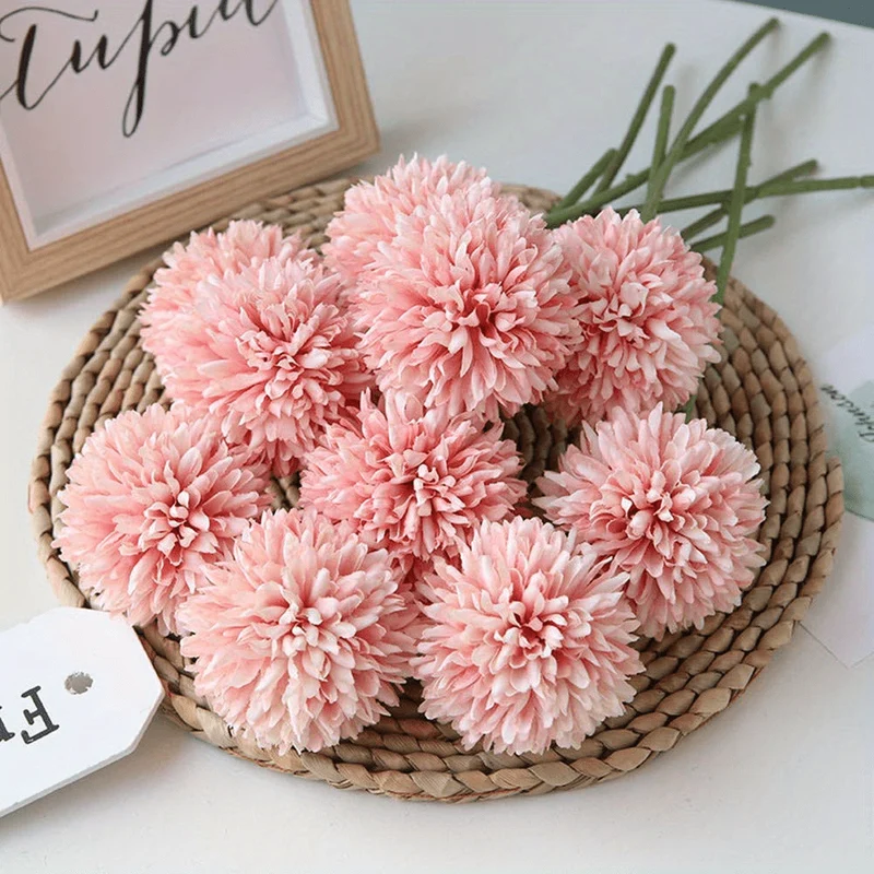 5 herrliche Chrysanthemen-Blumenbälle – perfekt für Zuhause, das Büro, das Café, Partys und Hochzeiten – künstliche Blumen für wichtige Personen