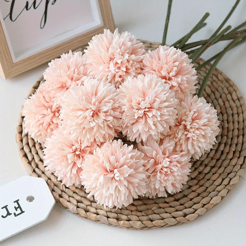 5 herrliche Chrysanthemen-Blumenbälle – perfekt für Zuhause, das Büro, das Café, Partys und Hochzeiten – künstliche Blumen für wichtige Personen