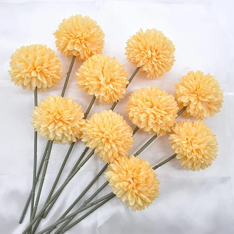 5 herrliche Chrysanthemen-Blumenbälle – perfekt für Zuhause, das Büro, das Café, Partys und Hochzeiten – künstliche Blumen für wichtige Personen