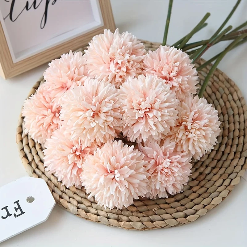 5 herrliche Chrysanthemen-Blumenbälle – perfekt für Zuhause, das Büro, das Café, Partys und Hochzeiten – künstliche Blumen für wichtige Personen