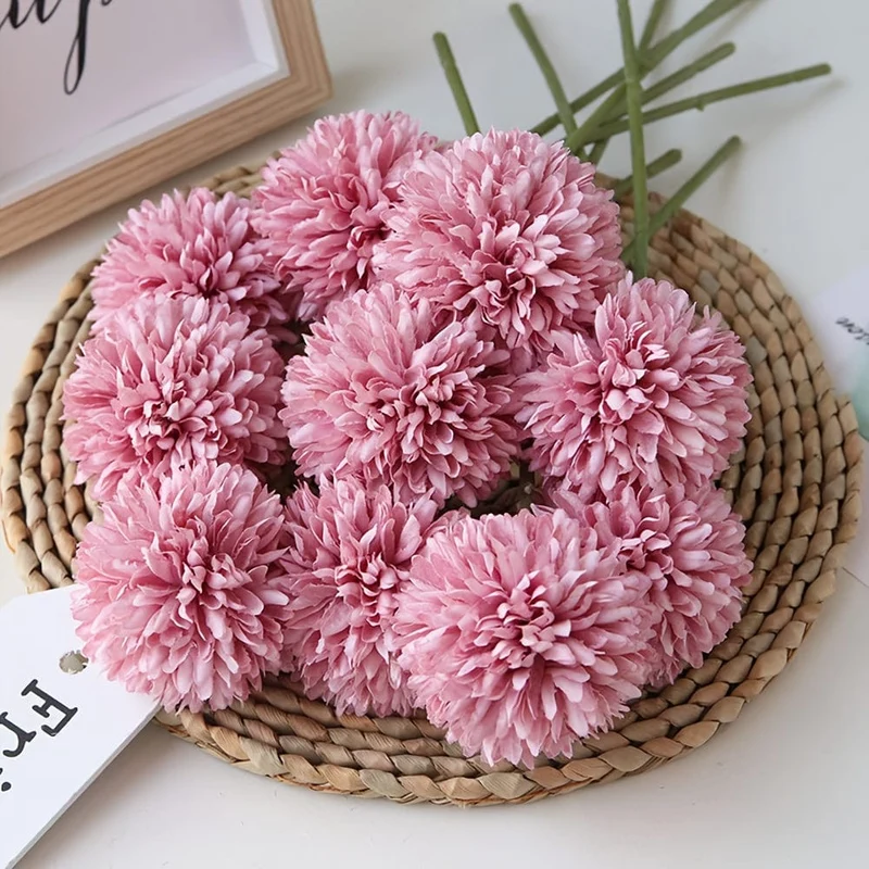 5 herrliche Chrysanthemen-Blumenbälle – perfekt für Zuhause, das Büro, das Café, Partys und Hochzeiten – künstliche Blumen für wichtige Personen