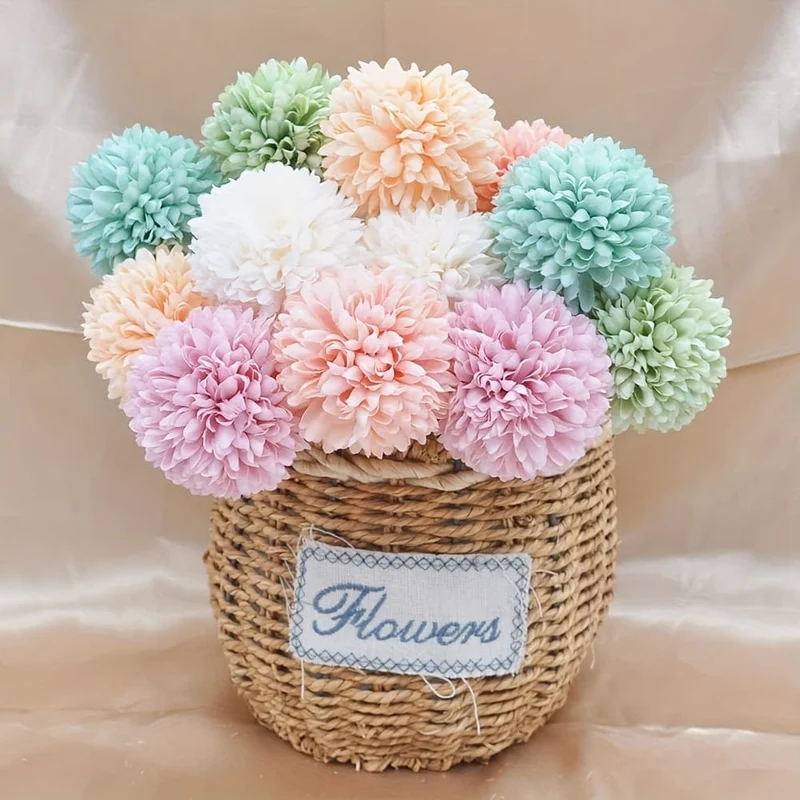 5 herrliche Chrysanthemen-Blumenbälle – perfekt für Zuhause, das Büro, das Café, Partys und Hochzeiten – künstliche Blumen für wichtige Personen