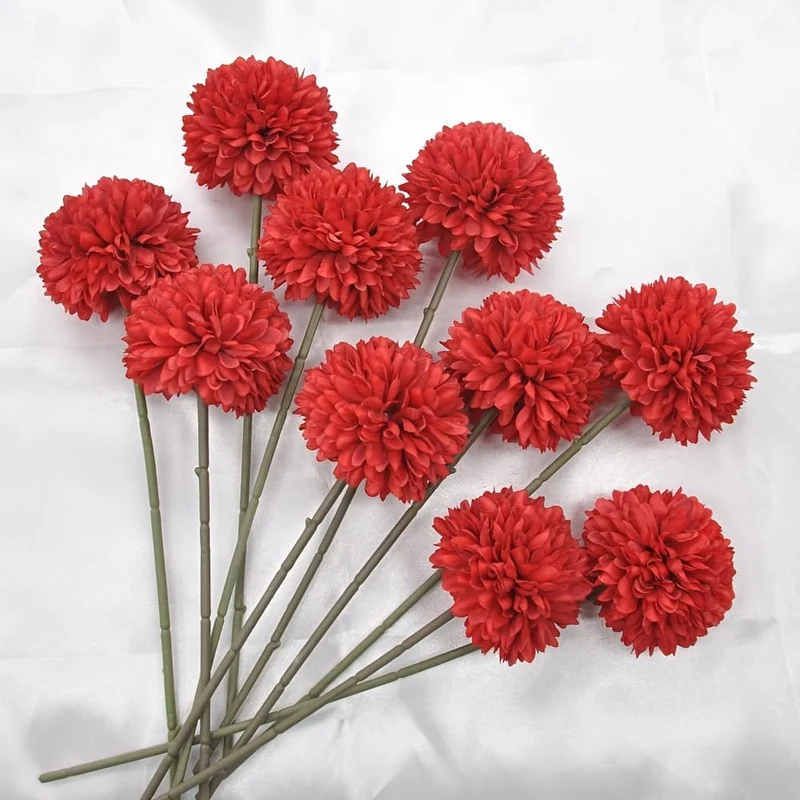5 herrliche Chrysanthemen-Blumenbälle – perfekt für Zuhause, das Büro, das Café, Partys und Hochzeiten – künstliche Blumen für wichtige Personen