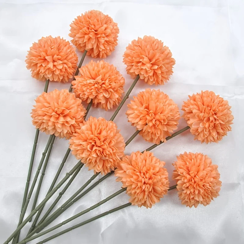 5 herrliche Chrysanthemen-Blumenbälle – perfekt für Zuhause, das Büro, das Café, Partys und Hochzeiten – künstliche Blumen für wichtige Personen