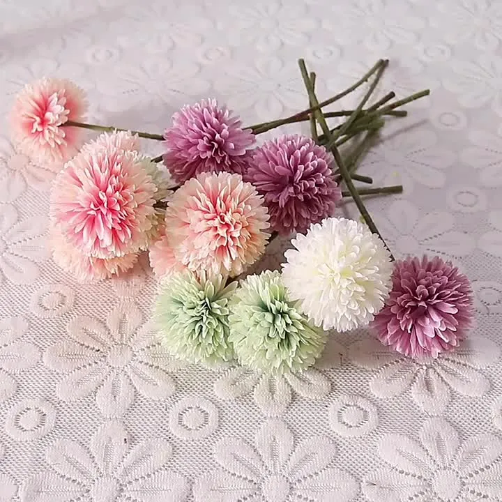 5 herrliche Chrysanthemen-Blumenbälle – perfekt für Zuhause, das Büro, das Café, Partys und Hochzeiten – künstliche Blumen für wichtige Personen