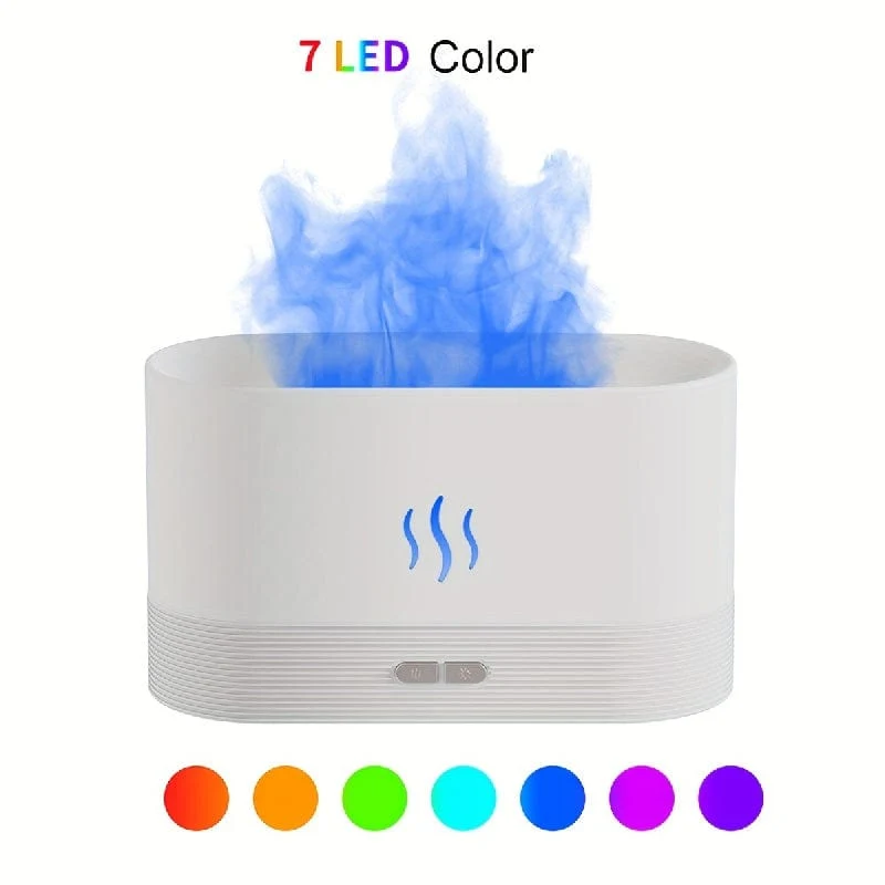 1pc Bunte LED Flamme Aroma Diffusor Schlafzimmer Tisch Atmosphäre Dekorative Lampe Kreative Luftbefeuchter Licht Für Wohnzimmer Büro USB5V Netzteil