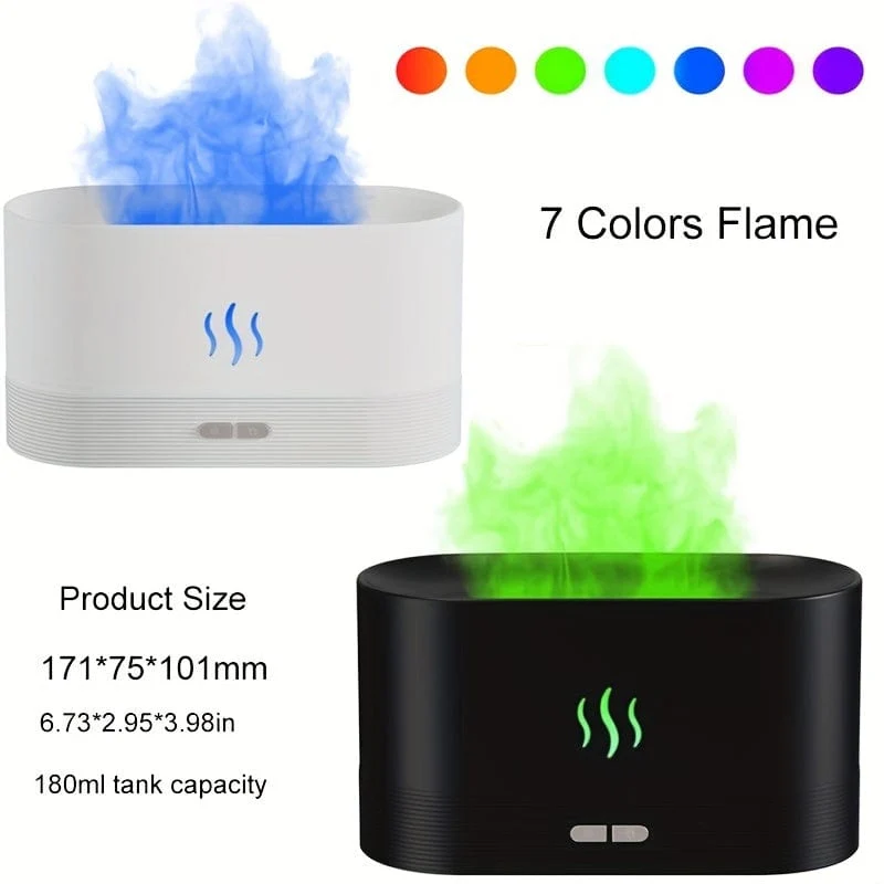 1pc Bunte LED Flamme Aroma Diffusor Schlafzimmer Tisch Atmosphäre Dekorative Lampe Kreative Luftbefeuchter Licht Für Wohnzimmer Büro USB5V Netzteil