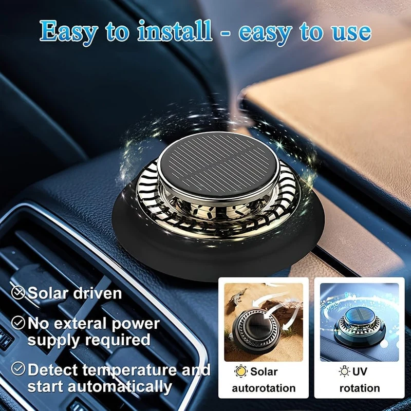 1 Stück Auto-Lufterfrischer, Solar-Auto-Aromatherapie-Diffusor, Auto-Armaturenbrett-Dekoration, Premium-Auto-Innendekorationszubehör