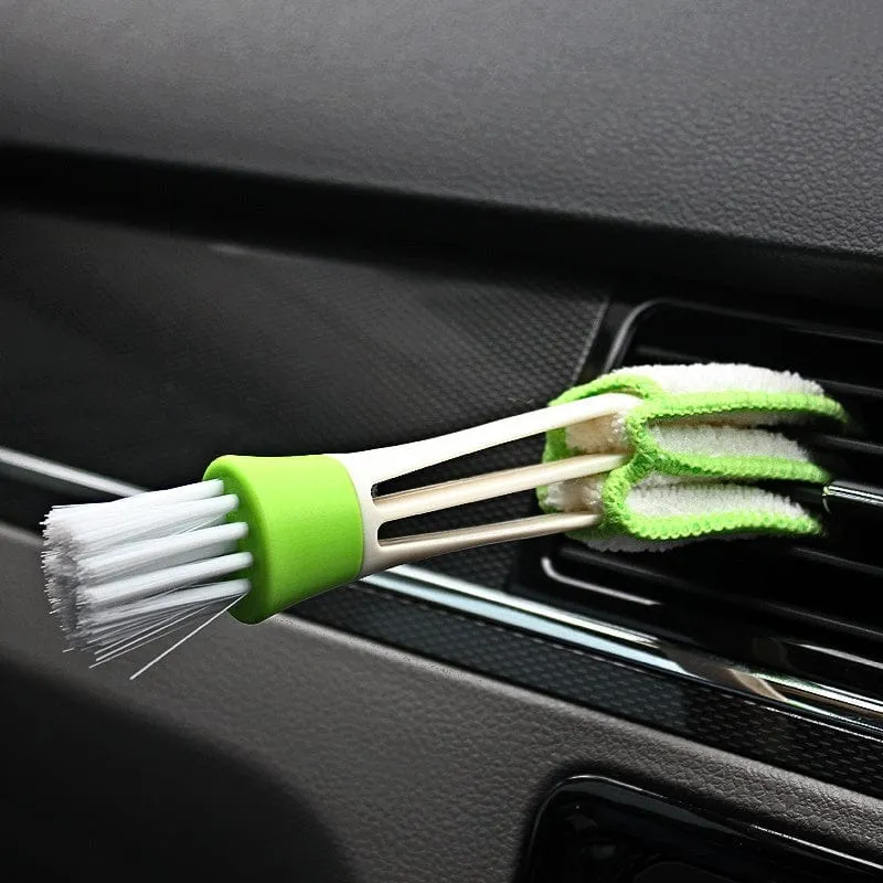 2-in-1-Klimaanlage-Auslass-Entlüftungsbürste Interne Reinigungswerkzeuge Innen-Mehrzweck-Staubreiniger für Auto