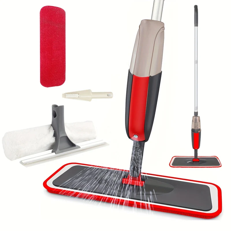 Mehrzweck-Sprühmopp-Set für die Küche zu Hause, Hartholz, Laminat, Vinylplanken, wiederverwendbare waschbare Pads, nachfüllbares Sprühgerät, Nass-/Trockenreinigungswerkzeug