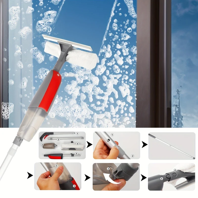 Mehrzweck-Sprühmopp-Set für die Küche zu Hause, Hartholz, Laminat, Vinylplanken, wiederverwendbare waschbare Pads, nachfüllbares Sprühgerät, Nass-/Trockenreinigungswerkzeug
