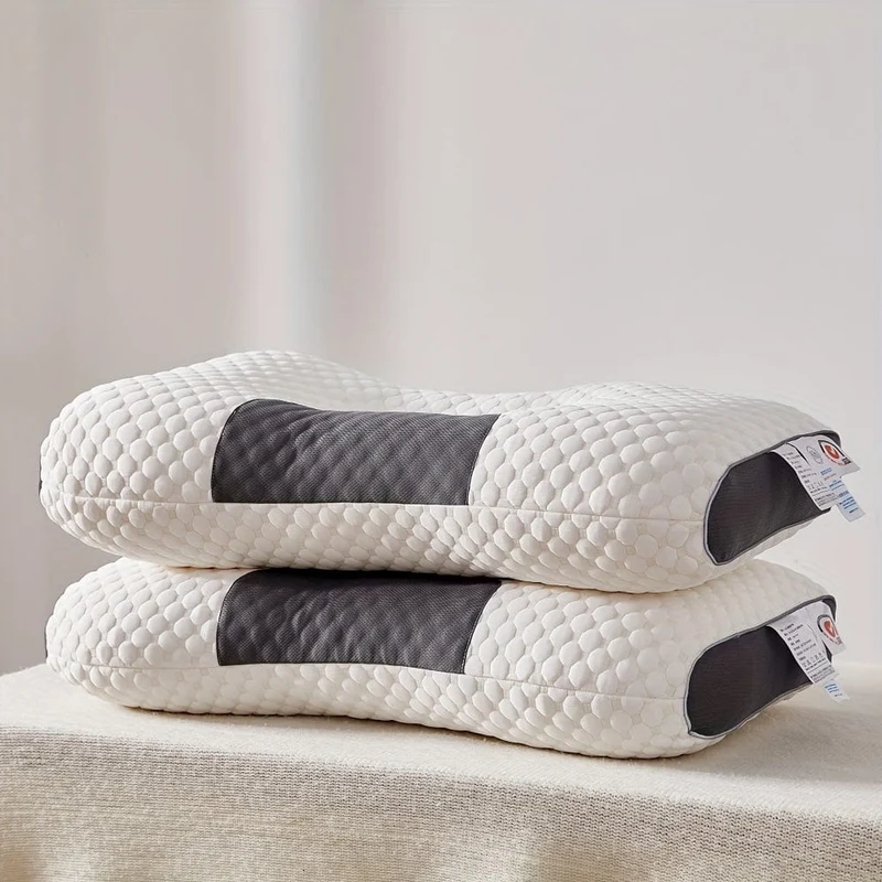 1 Stück gestricktes dünnes Kissen mit Nackenschutz, Schlafmassage-Kissenkern, feuchtigkeitsabsorbierendes, atmungsaktives, antibakterielles Haushaltsbettwäschekissen, geeignet für Wohnzimmer, Schlafzimmer, Heimdekoration