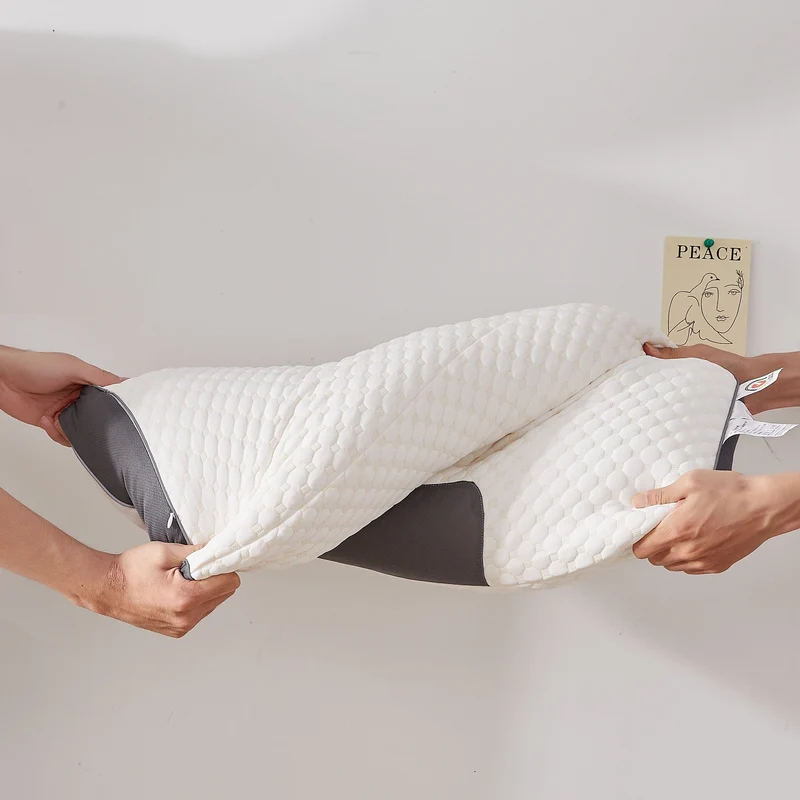 1 Stück gestricktes dünnes Kissen mit Nackenschutz, Schlafmassage-Kissenkern, feuchtigkeitsabsorbierendes, atmungsaktives, antibakterielles Haushaltsbettwäschekissen, geeignet für Wohnzimmer, Schlafzimmer, Heimdekoration