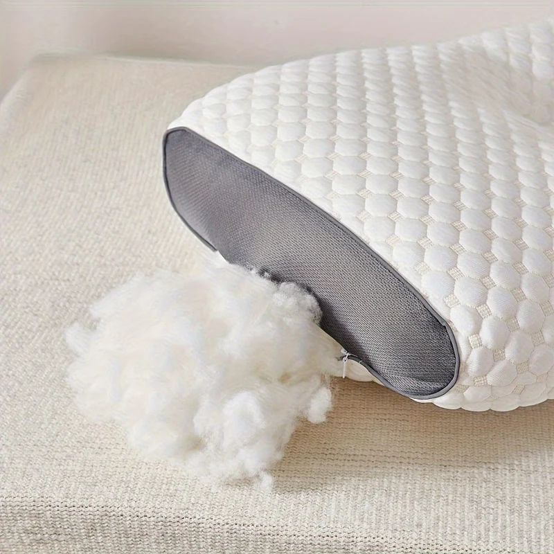 1 Stück gestricktes dünnes Kissen mit Nackenschutz, Schlafmassage-Kissenkern, feuchtigkeitsabsorbierendes, atmungsaktives, antibakterielles Haushaltsbettwäschekissen, geeignet für Wohnzimmer, Schlafzimmer, Heimdekoration